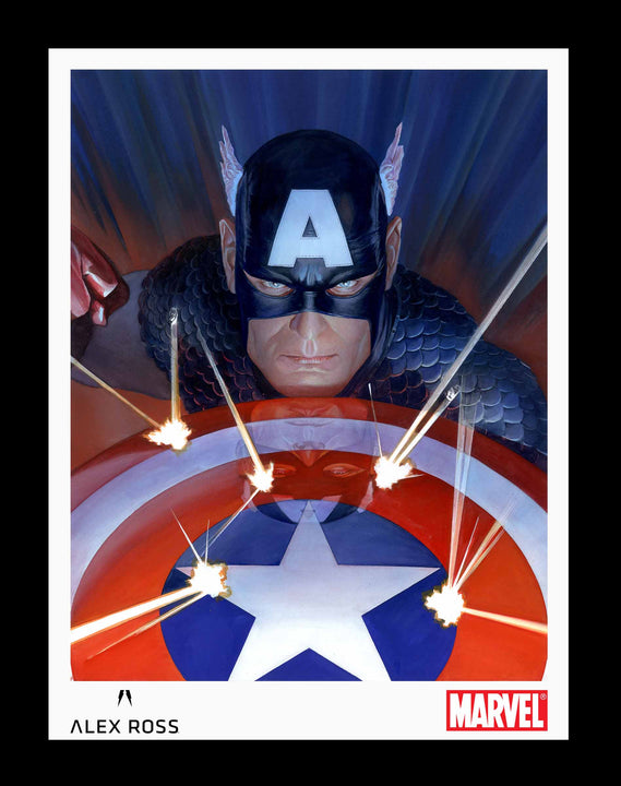 Visions: Captain America Matted Lithograph