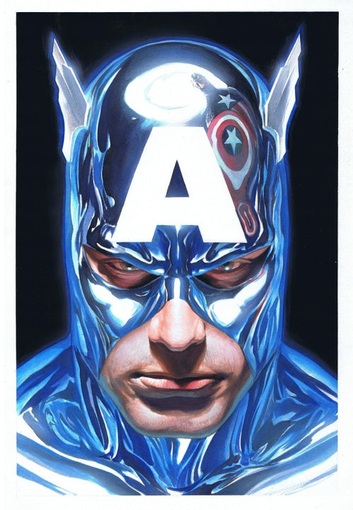 Visions: Captain America Portrait Matted Litho AP