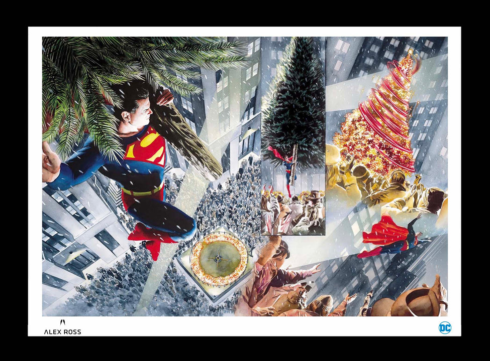 Christmas in Metropolis 2020 Holiday Matted Lithograph