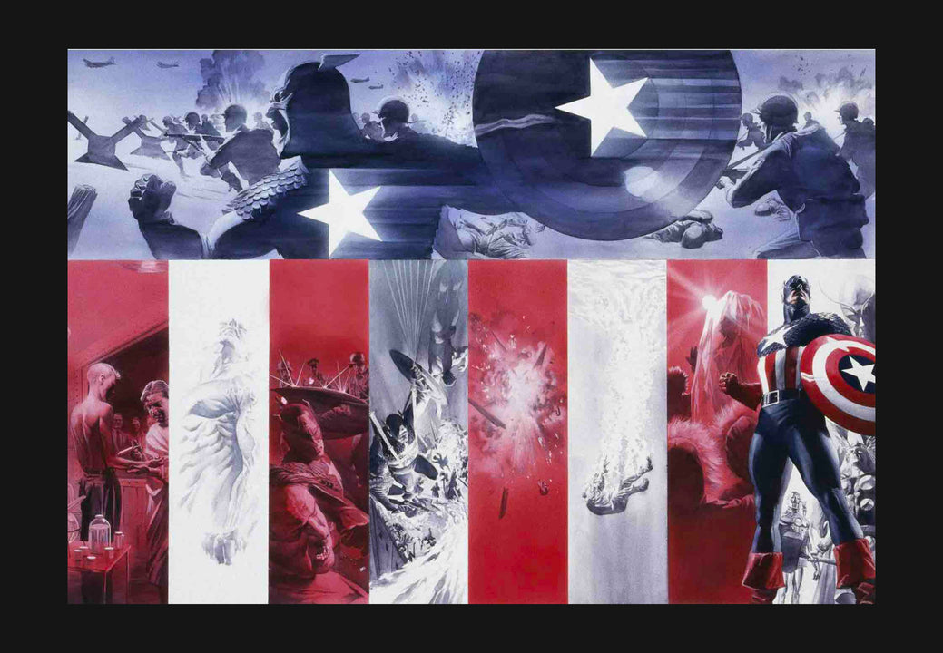 Origins: Captain America Matted Lithograph